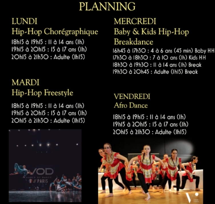 Planning des cours Planning des cours